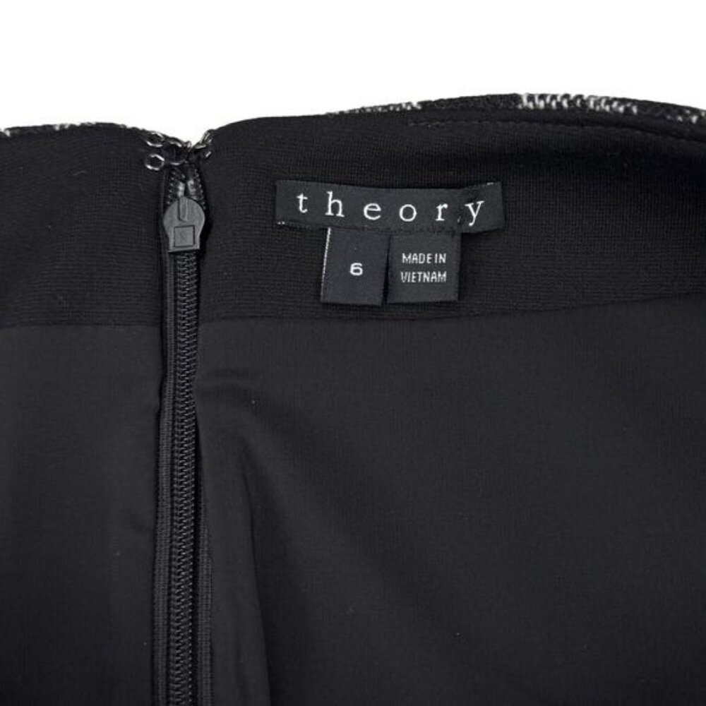 THEORY Navarro Chevron Wool Blend Pencil Skirt Size 6 - Picture 3 of 6